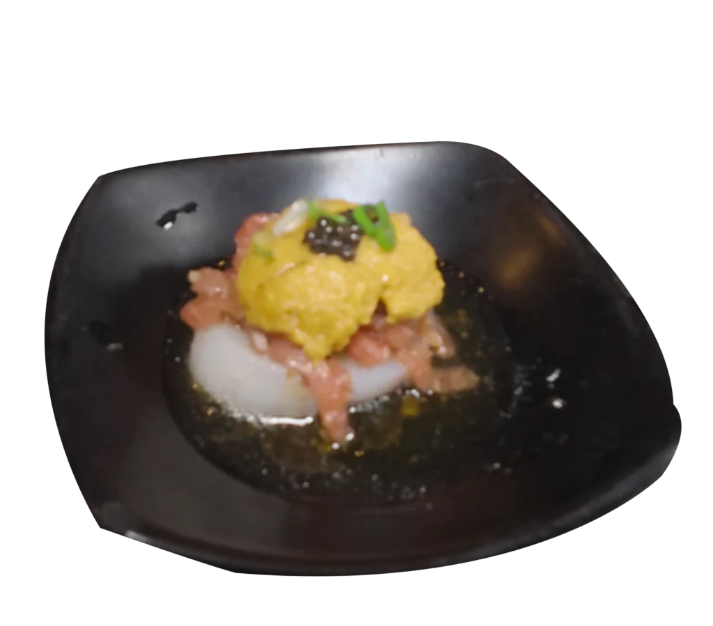 scallop with uni & caviar grillnine