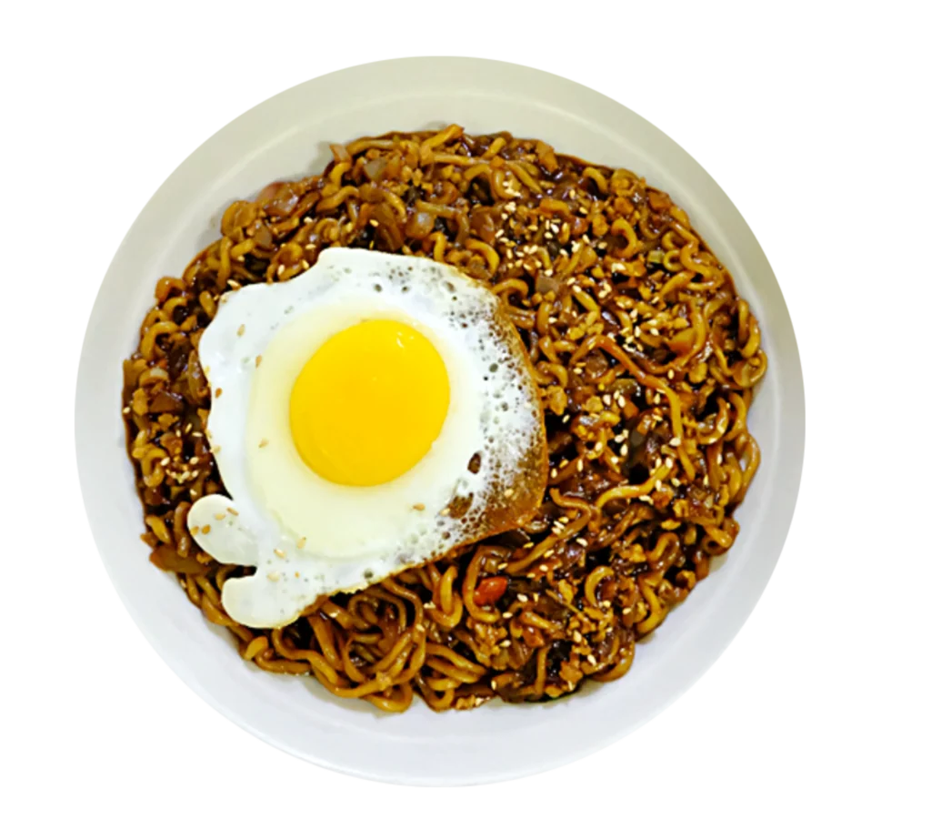 truffle jjapagetti with fried egg grillnine